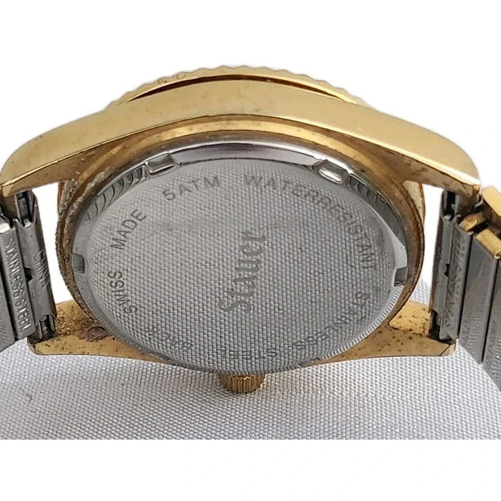 Stauer Swiss Noire Bienne Mens Watch W/Hadley-Roma Band